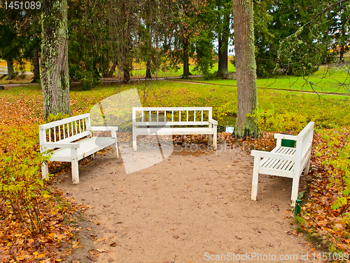 Image of three benches