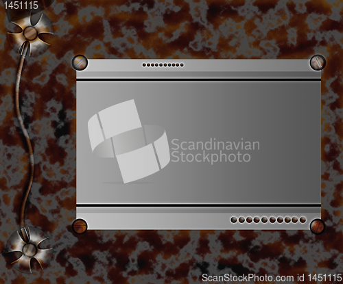Image of  border in rusty metallic style