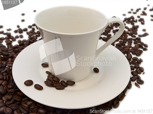 Image of coffee beans and cup