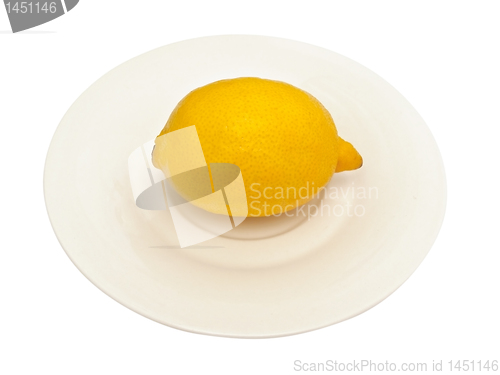 Image of lemon at plate