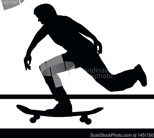 Image of Skateboarding Building Up Speed