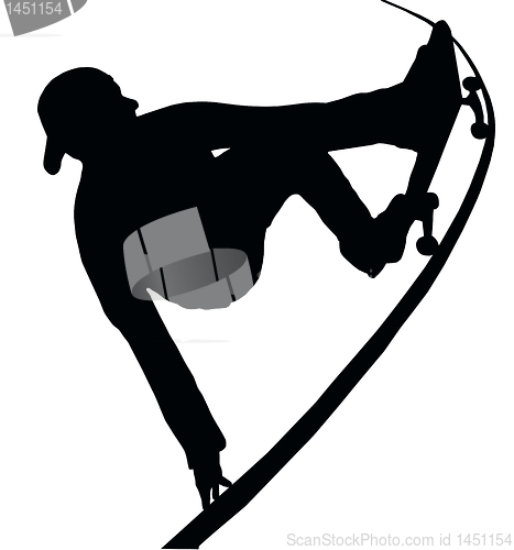 Image of Skateboarding Vert Ramp Grab