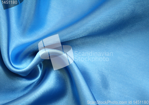 Image of Smooth elegant blue silk as background