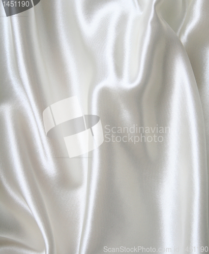 Image of Smooth elegant white silk as background 