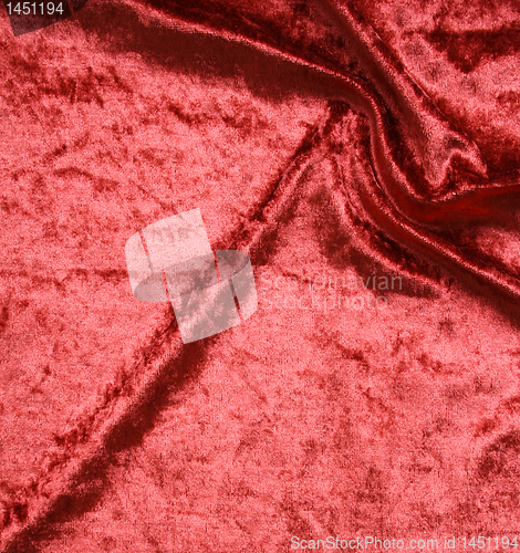 Image of Terracotta velvet fabric as background