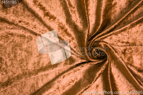 Image of Golden velvet fabric as background