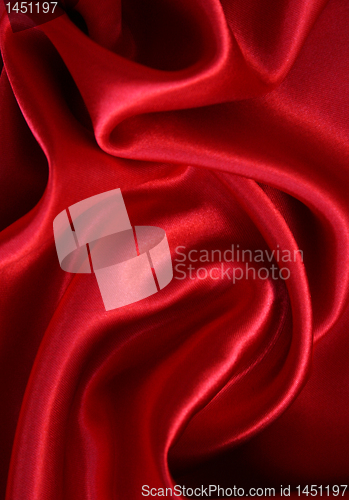 Image of Smooth Red Silk as background