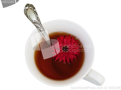 Image of tea with flower