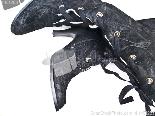 Image of winter black boots