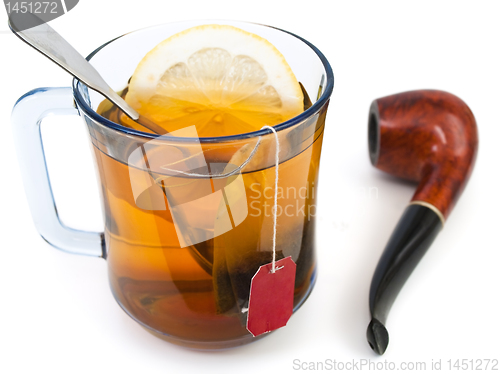 Image of cup of tea and pipeful 