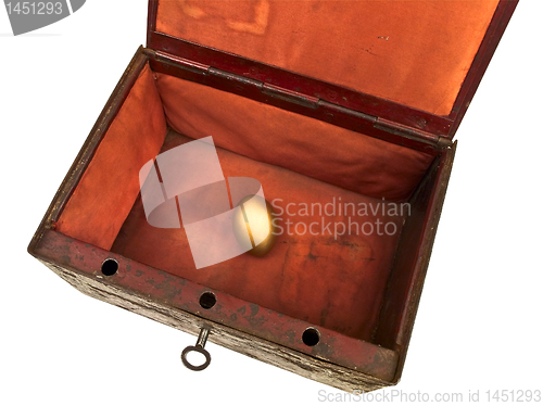 Image of Old chest with golden egg