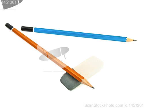 Image of pencils and eraser