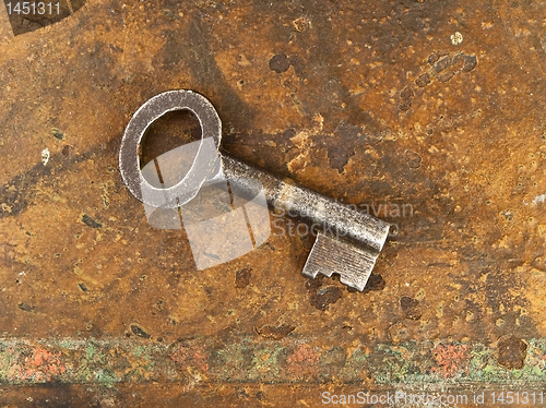 Image of rusty background with key