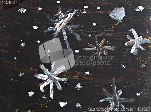 Image of self painting grunge winter background