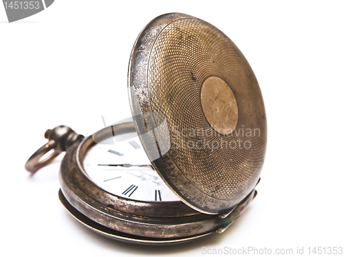 Image of old open pocket clock