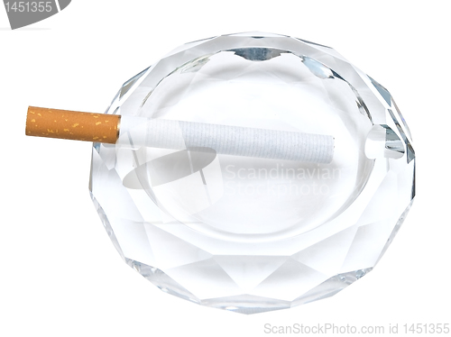 Image of ashtray and cigarette