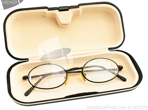 Image of  eyeglasses in eyeglass case