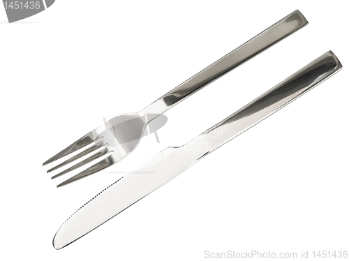 Image of Isolated fork and knife