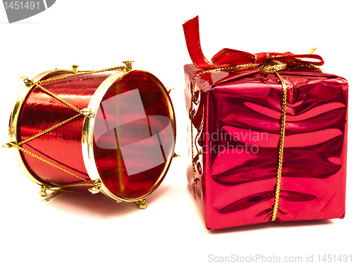 Image of drum and gift toys