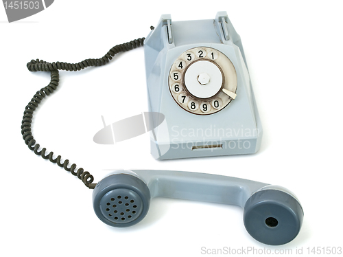 Image of old blue phone