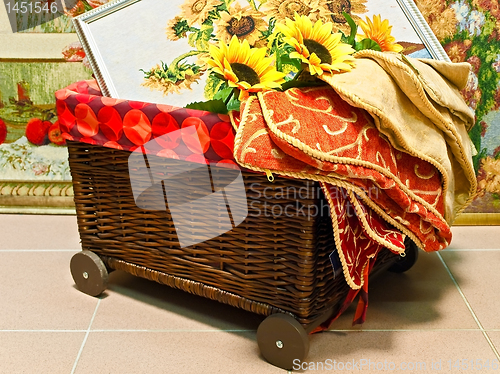 Image of sunflowers in home