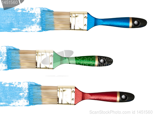 Image of bristles with blue color
