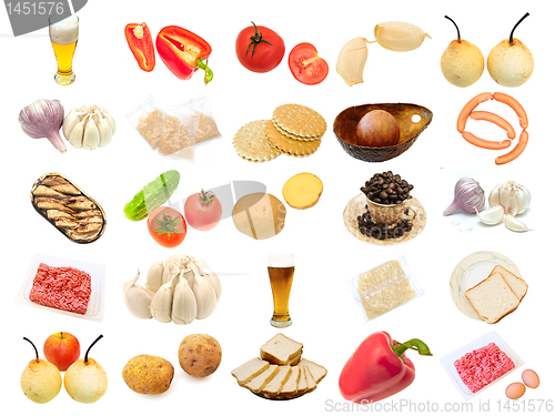 Image of set from different food items