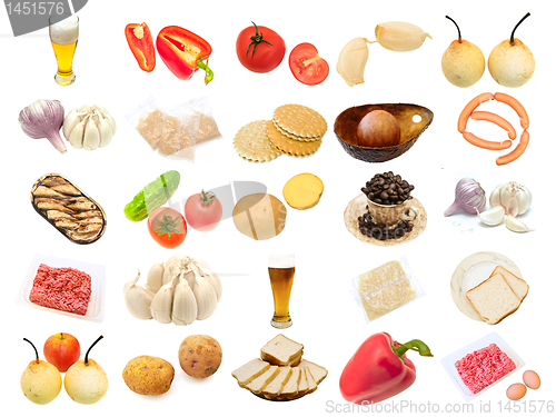 Image of set from different food items