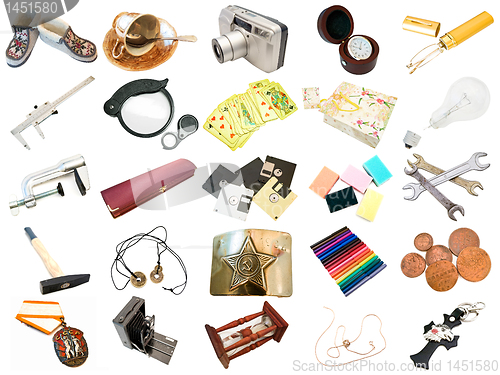 Image of set from different everyday items