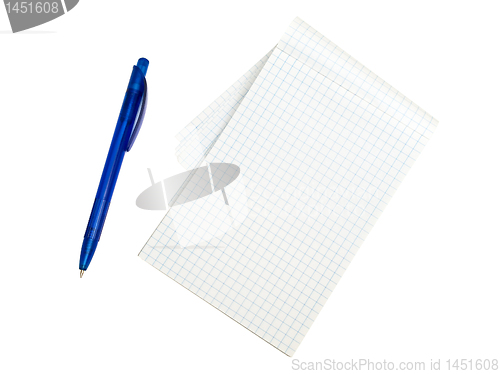 Image of notepad and pen