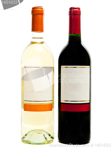 Image of bottles of the red and white wine