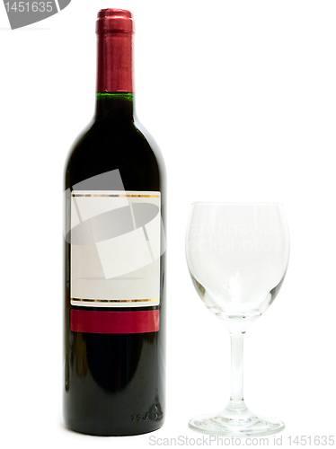 Image of red wine with wineglass