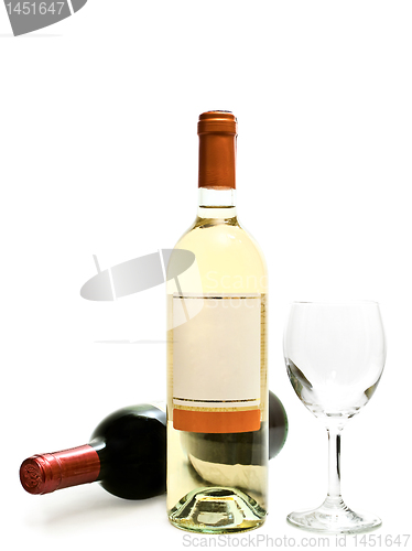 Image of  white and red wine with wineglass