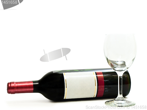 Image of  red wine with wineglass