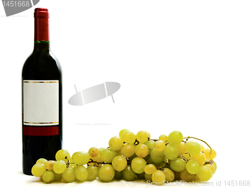 Image of  red wine with vine