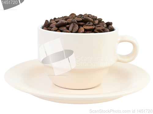 Image of cup of coffee beans 