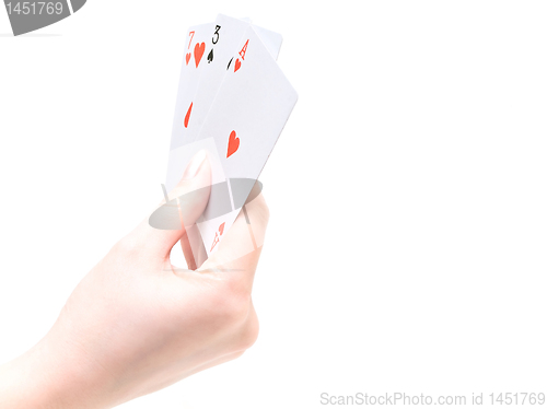 Image of cards in hand