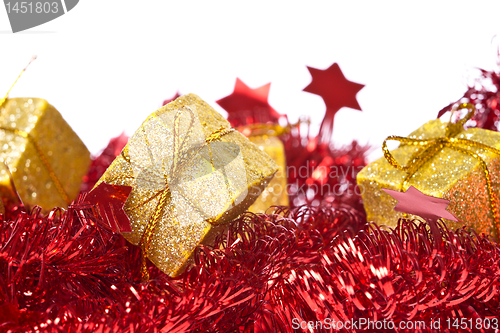 Image of presents with red garland