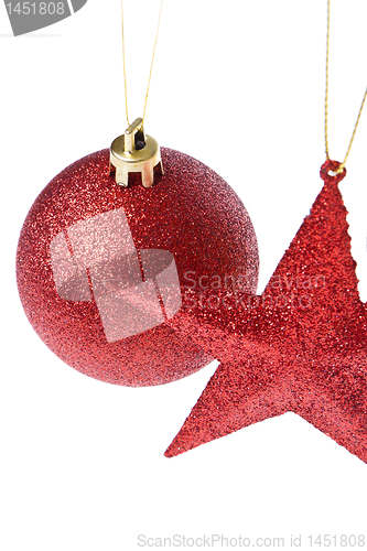 Image of christmas ball and star