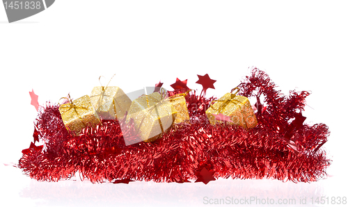 Image of presents with red garland