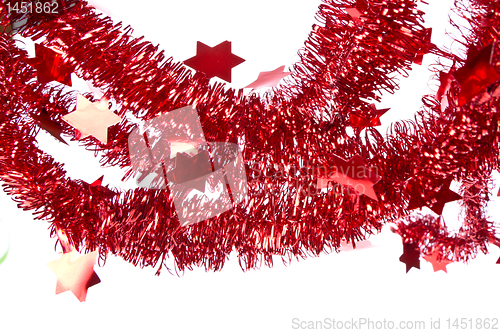 Image of red tinsel