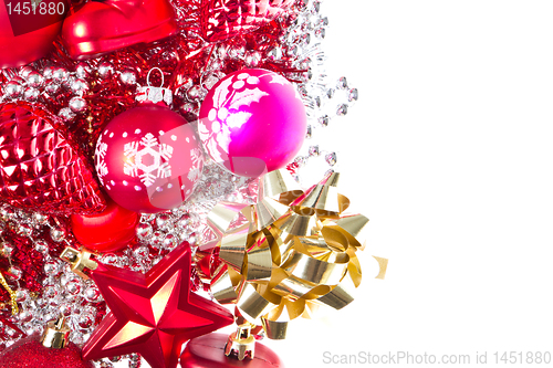 Image of christmas balls and tinsel
