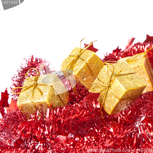 Image of presents with red garland
