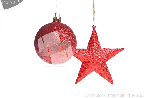 Image of christmas ball and star