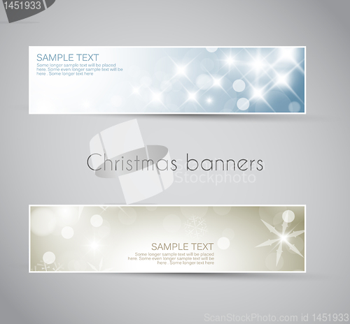 Image of Set of vector christmas / New Year banners
