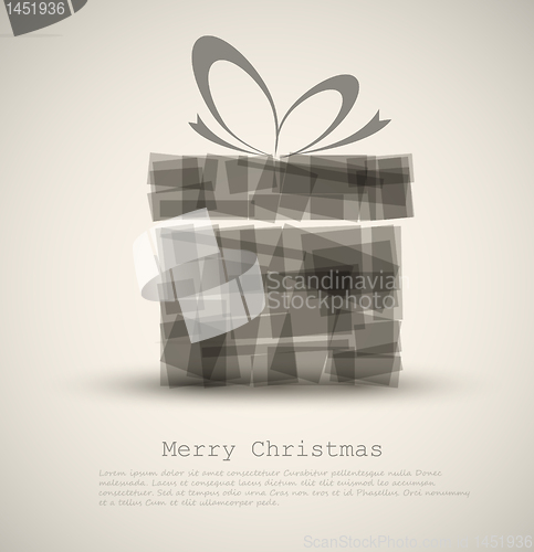 Image of Simple Christmas card with a gift