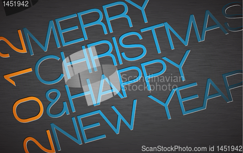 Image of Abstract vector typography Christmas card