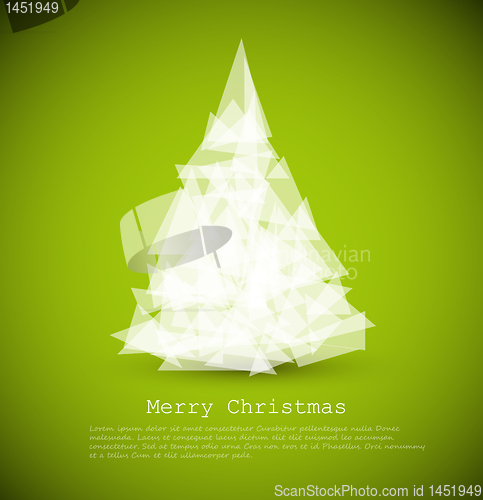 Image of Vector modern card with abstract christmas tree