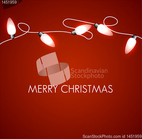 Image of Vector Christmas background with white lights