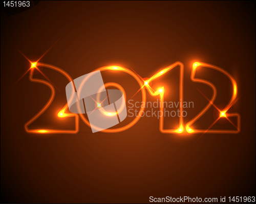 Image of Vector New Year card 2012